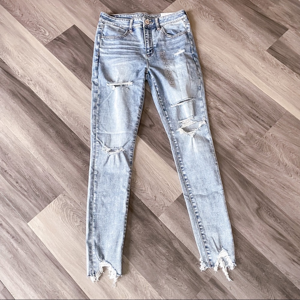 ‼️SOLD‼️ AE Light Blue Hi-Rise Jegging - Picture 10 of 10